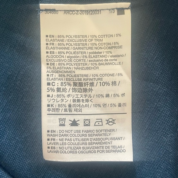 Arc'teryx Lumin Mock Neck Top Cosmic Blue Heather Size Large NWOT - Picture 6 of 9